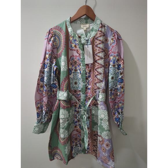 Elegant Multicolor Patterned Women's Dress - Picture 4 of 6